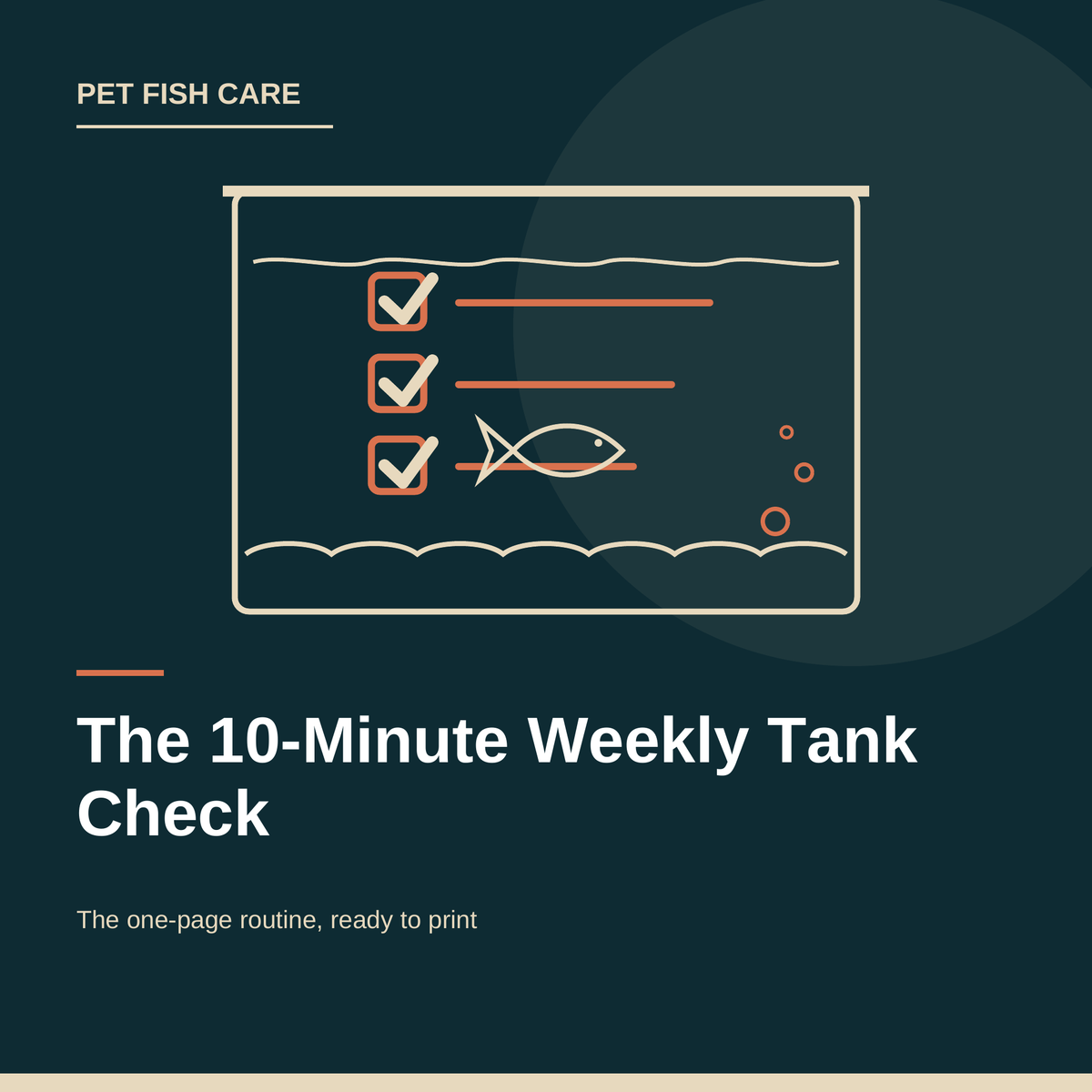 The 10-Minute Weekly Tank Check